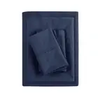 Navy Full 200 Thread Count Relaxed Cotton Percale Sheet Set