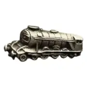 Flying Scotsman Steam Train shaped pewter lapel pin