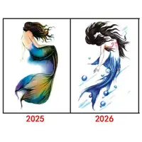 在飛比找蝦皮購物優惠-現貨 刺青貼紙NO.2025~2026 炫彩美人魚 大花臂大