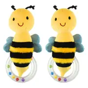 2PK Koala Dream Snuggle Buddy Hunny Bee Ring Rattle Plush Baby/Childrens Toy 0y+