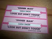 2 Sara Dash Sinner Man / Look But Don't Touch Jukebox Title Strips