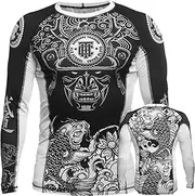 [Hardcore Training] Koi Men's Rash Guard Compression Long Sleeve MMA No-Gi Tight BJJ Grappling Base Layer Fitness