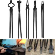 Knife Making Blacksmith Tong Set Bladesmith Tool Anvil Vise Forge Flat Jaw Blade