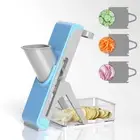 Gray Light Blue Mandoline Slicer - Potato & Vegetable Food Slicer and Chopper...