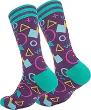 [HCLC] Men's Fun Dress Socks Novelty Funny Colorfule Patterned Fancy Combed Cotton Crew Socks Men Women