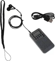 Vaguelly Portable Am Fm Band Radio with LCD Screen Mini Design Lightweight Rechargeable for Hiking Outdoor Use Superior Signal Reception No Battery Included