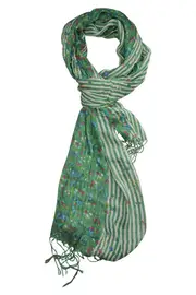 Aria Stripe Floral Scarf--MSD-SCARIA