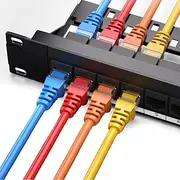 24 Port 1U Rack Mountable CAT6 Patch Panel Pro RJ45 110 Network Mini Patch Pane (Cate6 RJ45 Straight)