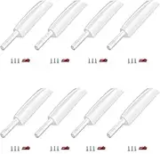 8Pcs Magnetic Push Latches for Cabinet Door, Door Rebound Device, Visible & Hidden 2 Installation Methods, Push to Open Door Latch for Closet, Cupboard, Wine, Cabinet, Drawer Sliding Door-White