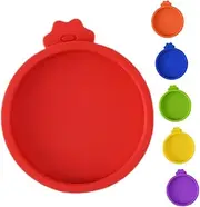 TOPPERFUN 6pcs Silicone Can Lids for Pet Food Reusable Cat Dog Food Can Covers for Yogurt Jars Excellent Seal for Freshness Storage