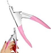 Fake Nail Clippers,Manicure Tool for Home - Type U Stainless Steel Nail Cutter Trimmer for Artificial Fake Tips Manicure Tool for Salon Beauty