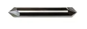 1/8" 2 FLUTE 90 DEGREE CARBIDE CHAMFER MILL - DOUBLE END