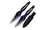 Perfect Point Blue Lightning Throwing Knives w/ Sheath 228mm (K-PP-108-2T)