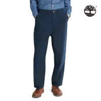 在飛比找PChome24h購物優惠-Timberland 男款深藍色有機棉斜紋寬鬆長褲|A5XE