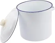 Cabilock Multipurpose Enamel Bucket Storage Container Laboratory Supply for Water Rice Tea Acid Alkali Resistant Easy to Carry for Home Outdoor Use