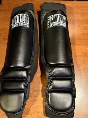 Contender Fight Sports Grappling MMA Shin Guards Regular Black