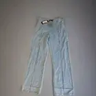 NWT NASTY GAL High Waisted Wide Leg Slouchy Jeans Pants Light Blue US 8 UK 12