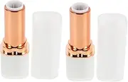 OSOLADY 2pcs Lipstick Tube Lip Gloss Empty Lipgloss Tube Lip Gloss Containers Empty Diy Plastic Container Diy Lipstick Supplies Pp White