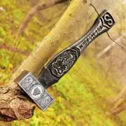 Viking Hammer Valknut hand-forged carbon steel Nordic mythology