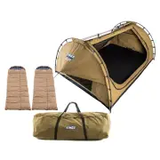 Kings Big Daddy Deluxe Double Swag + 2x Premium Sleeping bag + Swag Canvas Bag