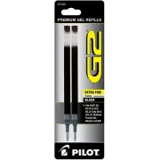 77232 Pilot G2 Gel Rollerball Pen Refill, Ex Fine 0.5mm, Black Ink, 2 Packs of 2