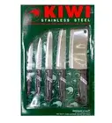 KIWI Multipurpose 5 Knife Set fruit peeler, chef's knife, slicer, and cleaver