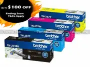 Brother Genuine TN253BK/TN257C/TN257Y/TN257M HY Toner Set HL-L3270CDW 2.5K/2.3K