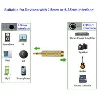 在飛比找蝦皮購物優惠-現場付款轉換器 3.5 毫米至 6.5 毫米音樂錄音音樂歌曲
