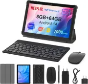 AWOW Tablet 10 inch with Keyboard: Android 14 8+64GB, accessories