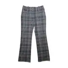 NWT Etcetera Plaid Gray + Red Office Siren Plaid Flare Trouser Pants Size 8