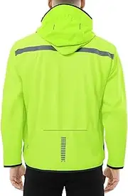 [JQslycdmv] Convertible Cycling Jacket, Detachable Sleeves Hood Breathable Bike Vest with Reflective Strips for Cycling Outdoor Sports