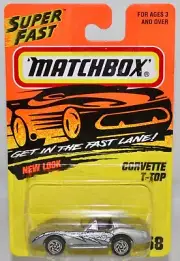 Corvette T-Top #58 ~ Matchbox Superfast ~ Silver ~ 1995 New Look