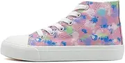 [xinran & shengli] Girls Boys Trainers Kids High Top Canvas Shoes Unisex Big Kids Lace Up Sneakers Lightweight Casual Sport Walking Running Shoes