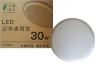 在飛比找樂天市場購物網優惠-達源/超薄 吸頂燈 LED 30W 浴室燈 陽台燈 樓梯燈 