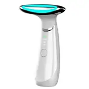 Neck Face Beauty Device Face Lifting Neck Wrinkles Remover 3 Colors LED Photon Skin Tightening Anti Wrinkle Vibration Massager