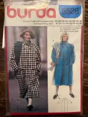 Burda 5526 UNCUT Sewing Pattern, Misses' Coat, Size 8-20
