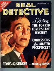 MAG: REAL DETECTIVE-1935 DEC-PULP TRUE CRIME-ORIENTAL OPIUM SMUGGLERS-LIE DET...