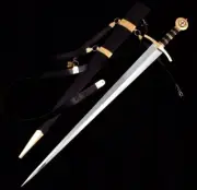 Hand Forged Carbon Steel Viking Sword Battle Ready Medieval With Scabbard