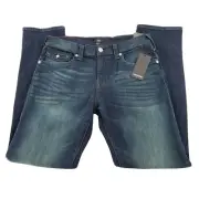 True Religion Geno SN Flap Relaxed Slim Mens 34 New Dark Wash Jeans NEW $159
