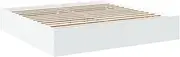 vidaXL Bed Frame White 183x203 cm King Size Engineered Wood