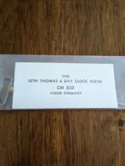 VTG 1 Verge Seth Thomas 8 Day Clock CM-832 Vigor Germany 20RS
