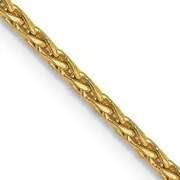 18 Inch 14K 1.3mm D/C Wheat Chain