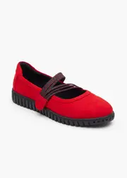 [Taking Shape] Taking Shape Elastic Flex Mary Jane Size 40 in RED / Black - Plus Size Women's New In Red / Black