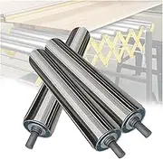 Pack of 3 Small Diameter Conveyor Rollers, Stainless Steel Roller Dia 25mm/ 1" 32mm/ 1.3" 38mm/ 1.5" 50mm/ 2" 60mm/ 2.4", Durable Rollers for Loading Applications(3 Pack D-2in/50MM,L-23.6in/600mm)