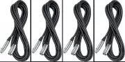 (4) 20' Pro Microphone Cable Mic Cords XLR MAKE OFFER FREE SHIPPING USA!