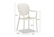 HULL Set of 4 Outdoor Dining Chairs