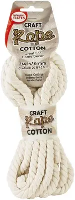 Pepperell Cotton Craft Rope .25"X18'-White CCR14