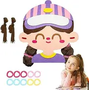 Braided Hairstyle Kit, Handmade Learn to Braid Hair Toy, Travel Activity, Arts and Crafts Kits, Girls Braiding Toys, Busy Book Braiding Toys for Adults