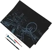 OSALADI 1 Set Night View Scratch Drawing with Wooden Pen Gold Plated Pen Brush Scraper DIY Scratch Paper Craft for Artistic Decor Creative Fun