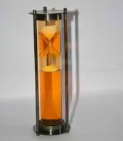 Brass Sand Timer 8"Liquid Antique Nautical Maritime Hourglass Decor & x-mas Gift